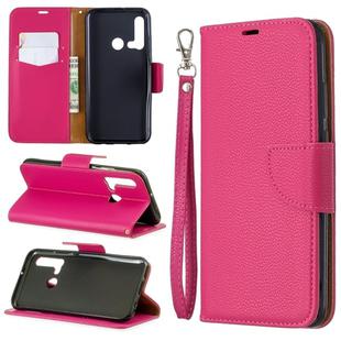 Litchi Texture Pure Color Horizontal Flip PU Leather Case with Holder & Card Slots & Wallet & Lanyard for Huawei P20 lite (2019) / nova 5i(Rose Red)