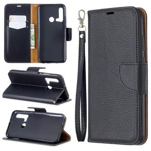 Litchi Texture Pure Color Horizontal Flip PU Leather Case with Holder & Card Slots & Wallet & Lanyard for Huawei P20 lite (2019) / nova 5i(Black)