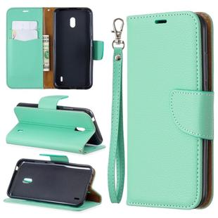 Litchi Texture Pure Color Horizontal Flip PU Leather Case with Holder & Card Slots & Wallet & Lanyard for Nokia 2.2(Green)