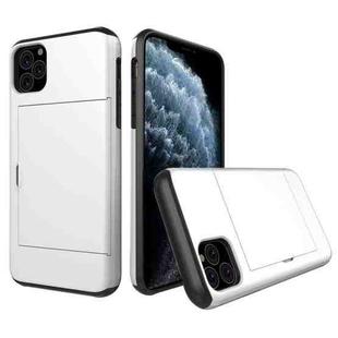 For iPhone 11 Pro Shockproof Rugged Armor Protective Case with Card Slot (White)