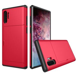 Shockproof Rugged Armor Protective Case with Card Slot for Galaxy Note 10 Pro / Note 10+(Red)