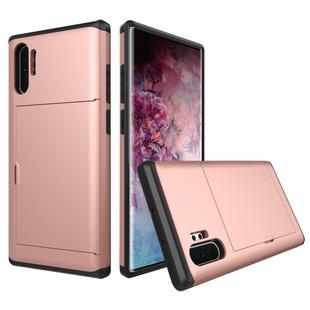 Shockproof Rugged Armor Protective Case with Card Slot for Galaxy Note 10 Pro / Note 10+(Rose Gold)