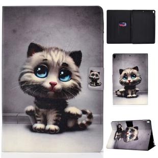 Colored Drawing Universal Voltage Craft Cloth TPU Protective Case, with Holder & Sleep / Wake-up Function & Card Slots & Anti-slip Strip for iPad Pro 10.5 Inch / iPad Air (2019)(Cat)