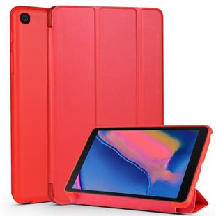 Cowhide Texture Horizontal Flip Leather Case for Galaxy Tab A8 (2019) P200 / P205, with Holder(Red)