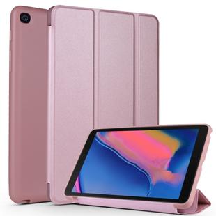 Cowhide Texture Horizontal Flip Leather Case for Galaxy Tab A8 (2019) P200 / P205, with Holder(Rose Gold)
