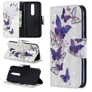 3D Colored Drawing Horizontal Flip Leather Case with Holder & Card Slots & Wallet For Nokia 4.2(Butterflies)