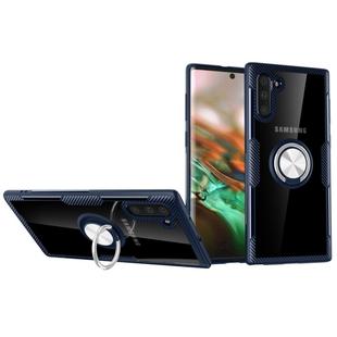 Transparent TPU Protective Case with 360 Degree Magnetic Rotation Holder For Galaxy Note 10(Navy Blue)