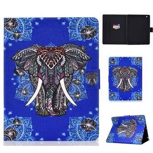 Colored Drawing Universal Voltage Craft Cloth TPU Protective Case, with Holder & Sleep / Wake-up Function & Card Slots & Anti-slip Strip for iPad 2 / 3 / 4(Elephant)