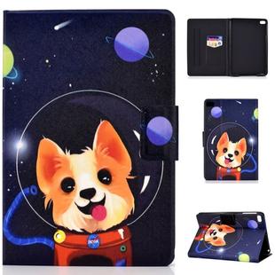 Colored Drawing Universal Voltage Craft Cloth TPU Protective Case, with Holder & Sleep / Wake-up Function & Card Slots & Anti-slip Strip for iPad Mini1 / 2 / 3 / 4 / 5(Dog)