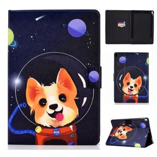 Colored Drawing Universal Voltage Craft Cloth TPU Protective Case, with Holder & Sleep / Wake-up Function & Card Slots & Anti-slip Strip for iPad Pro 10.5 Inch / iPad Air (2019)(Dog)