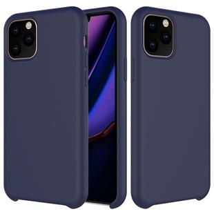 For iPhone 11 Pro Solid Color Liquid Silicone Shockproof Case (Navy Blue)