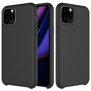 For iPhone 11 Pro Solid Color Liquid Silicone Shockproof Case (Black)
