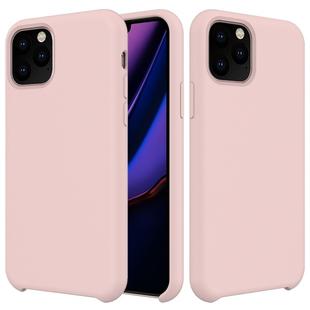 For iPhone 11 Pro Solid Color Liquid Silicone Shockproof Case (Pink)