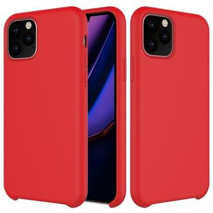 For iPhone 11 Pro Solid Color Liquid Silicone Shockproof Case (Red)
