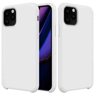 For iPhone 11 Pro Solid Color Liquid Silicone Shockproof Case (White)
