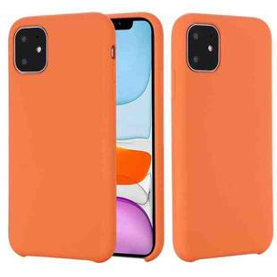 For iPhone 11 Solid Color Liquid Silicone Shockproof Case (Melon Red)