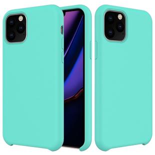 For iPhone 11 Pro Max Solid Color Liquid Silicone Shockproof Case (Baby Blue)