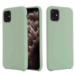 For iPhone 11 Pro Max Solid Color Liquid Silicone Shockproof Case (Mint Green)
