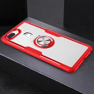 Scratchproof TPU + Acrylic Ring Bracket Protective Case For OPPO R15(Red)