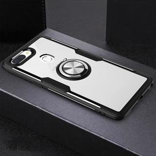 Scratchproof TPU + Acrylic Ring Bracket Protective Case For OPPO R15(Silver)