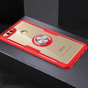 Scratchproof TPU + Acrylic Ring Bracket Protective Case For Huawei Honor 7X(Red)