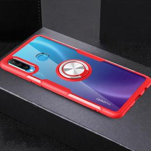 Scratchproof TPU + Acrylic Ring Bracket Protective Case For Huawei Nova 4e(Red)
