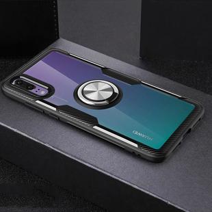 Scratchproof TPU + Acrylic Ring Bracket Protective Case For Huawei P20(Silver)