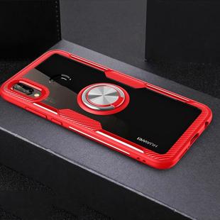 Scratchproof TPU + Acrylic Ring Bracket Protective Case For Huawei P20 Lite(Red)
