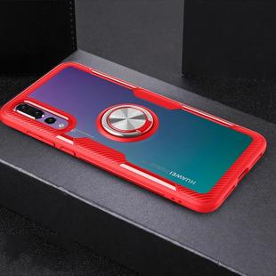 Scratchproof TPU + Acrylic Ring Bracket Protective Case For Huawei P20 Pro(Red)