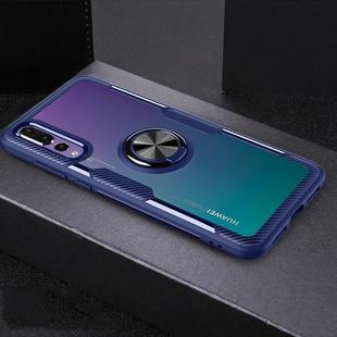 Scratchproof TPU + Acrylic Ring Bracket Protective Case For Huawei P20 Pro(Blue)