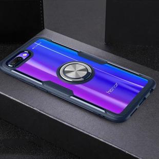 Scratchproof TPU + Acrylic Ring Bracket Protective Case For Huawei Honor 10(Navy Blue)