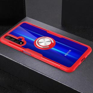 Scratchproof TPU + Acrylic Ring Bracket Protective Case For Huawei Honor 20(Red)
