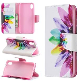 Colored Drawing Pattern Horizontal Flip Leather Case with Holder & Card Slots & Wallet For Xiaomi Redmi 7A(Sunflower)