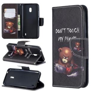 Colored Drawing Pattern Horizontal Flip Leather Case with Holder & Card Slots & Wallet For Nokia 2.2(Bear)