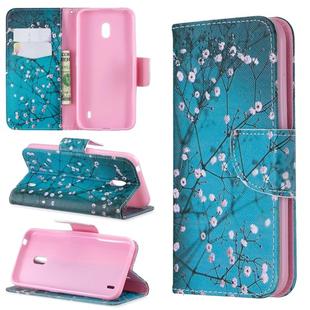 Colored Drawing Pattern Horizontal Flip Leather Case with Holder & Card Slots & Wallet For Nokia 2.2(Plum Blossom)
