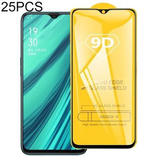 25 PCS 9D Full Glue Full Screen Tempered Glass Film For OPPO F9 (F9 Pro)