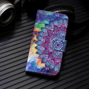 3D Painting Pattern Coloured Drawing Horizontal Flip PU Leather Case with Holder & Card Slots & Wallet For Motorola MOTO E5 Play(Oil Painted Mandala)