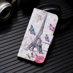 3D Painting Pattern Coloured Drawing Horizontal Flip PU Leather Case with Holder & Card Slots & Wallet For Motorola MOTO Z3 Play(Eiffel Tower)