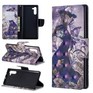 3D Colored Drawing Pattern Horizontal Flip Leather Case with Holder & Card Slots & Wallet For Galaxy Note10(Peacock)