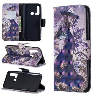 3D Colored Drawing Pattern Horizontal Flip Leather Case with Holder & Card Slots & Wallet For Huawei P20 lite (2019) / nova 5i(Peacock)
