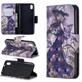 3D Colored Drawing Pattern Horizontal Flip Leather Case with Holder & Card Slots & Wallet For Xiaomi Redmi 7A(Peacock)
