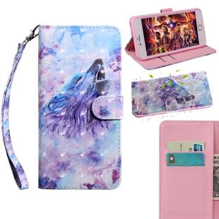 3D Painting Pattern Coloured Drawing Horizontal Flip TPU + PU Leather Case with Holder & Card Slots & Wallet for Motorola Z3 / Z3 Play(Roaring Wolf)