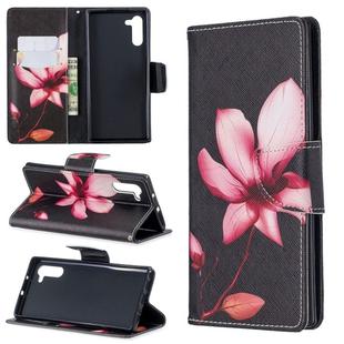 Colored Drawing Pattern Horizontal Flip Leather Case with Holder & Card Slots & Wallet(Lotus)