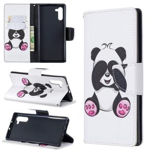 Colored Drawing Pattern Horizontal Flip Leather Case with Holder & Card Slots & Wallet For Galaxy Note10(Shy Panda)
