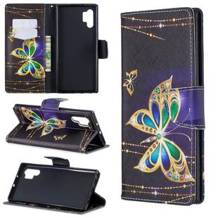 Colored Drawing Pattern Horizontal Flip Leather Case with Holder & Card Slots & Wallet For Galaxy Note10+(Big Butterfly)
