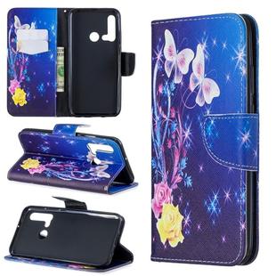 Colored Drawing Pattern Horizontal Flip Leather Case with Holder & Card Slots & Wallet For Huawei P20 lite (2019) / nova 5i(Yellow Flower Butterfly)