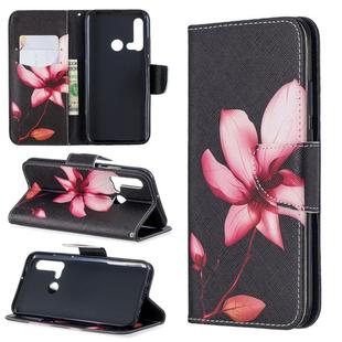 Colored Drawing Pattern Horizontal Flip Leather Case with Holder & Card Slots & Wallet(Lotus)