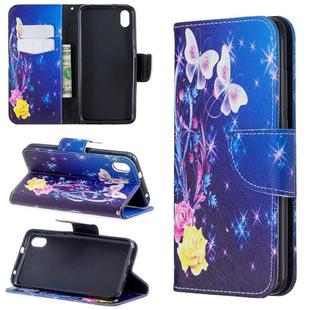 Colored Drawing Pattern Horizontal Flip Leather Case with Holder & Card Slots & Wallet For Xiaomi Redmi 7A(Yellow Flower Butterfly)