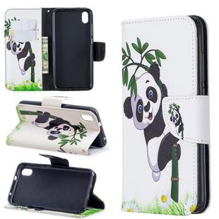 Colored Drawing Pattern Horizontal Flip Leather Case with Holder & Card Slots & Wallet For Xiaomi Redmi 7A(Panda and Bamboo)