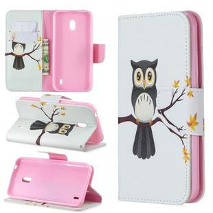 Colored Drawing Pattern Horizontal Flip Leather Case with Holder & Card Slots & Wallet For Nokia 2.2(Owl on the Tree)